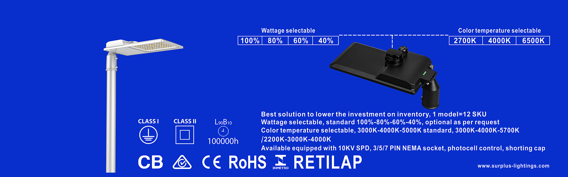 품질 오일 Gen4 195lm/W ENEC ENEC+ CB SAA Zhaga-D4i 거리등 공장